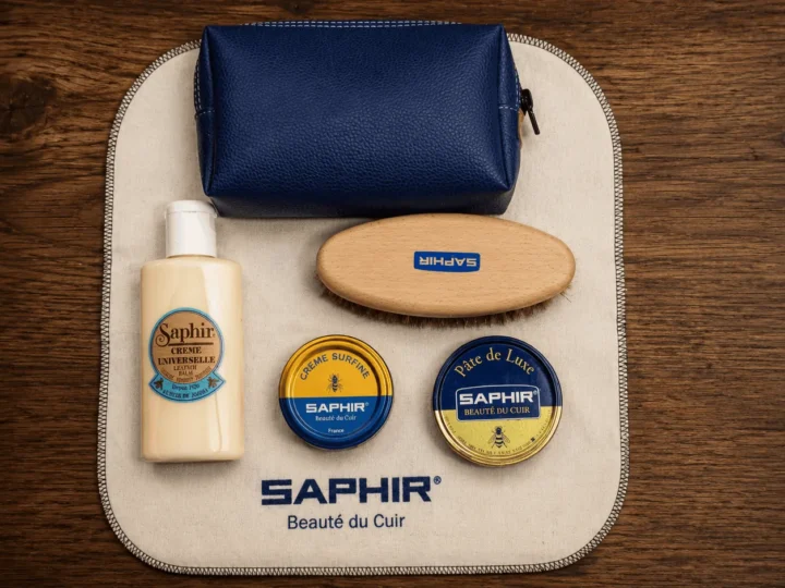 Coffret Essentiel : produits Saphir, brosse et trousse