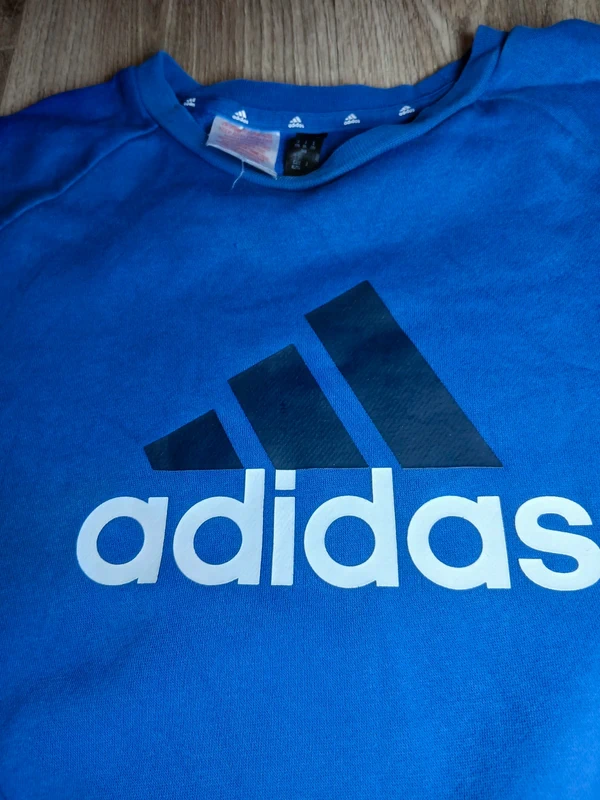 Sweat adidas bleu logo – 16 ans / 176 cm, photo 2