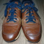 Baskets Redskins cuir marron et bleu