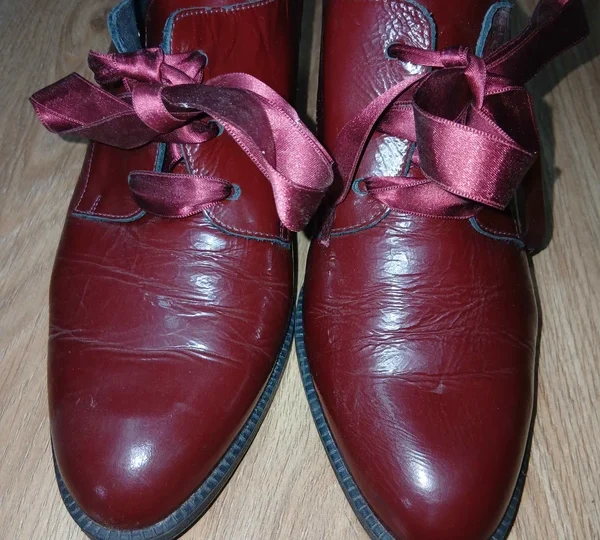 Derbies à talon Fashion Victim cuir bordeaux