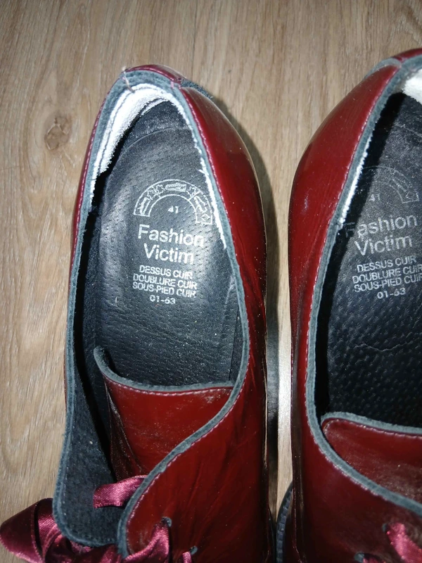 Derbies à talon Fashion Victim cuir bordeaux, photo 4