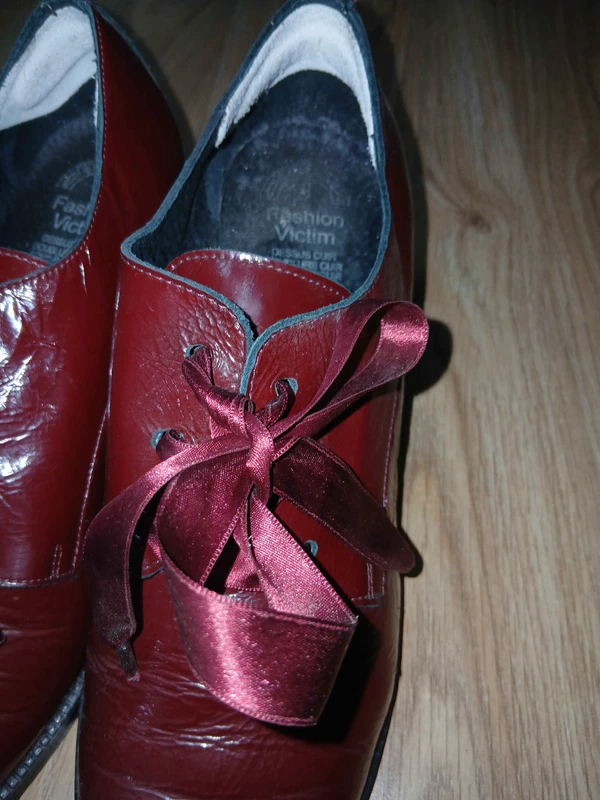 Derbies à talon Fashion Victim cuir bordeaux, photo 5