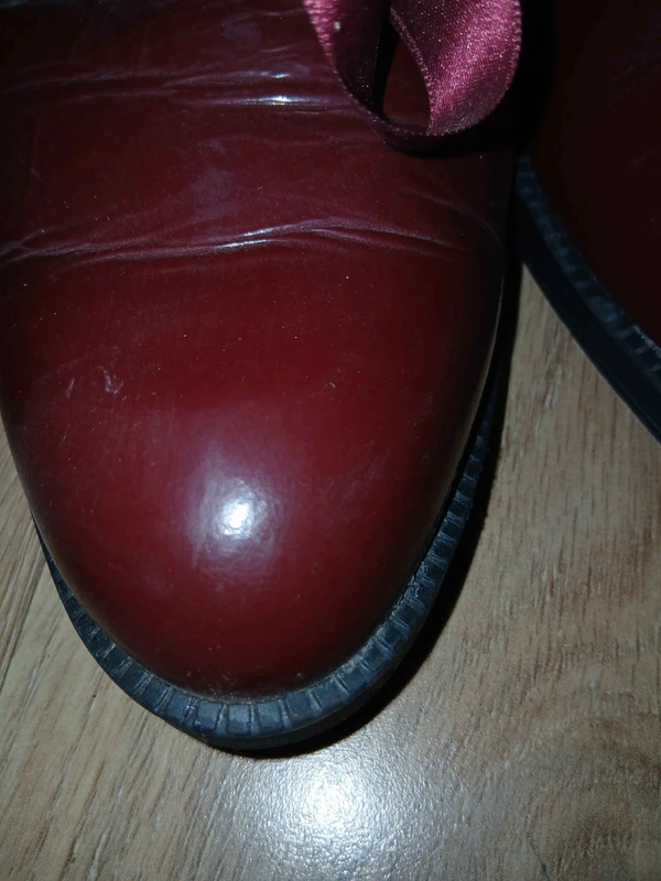 Derbies à talon Fashion Victim cuir bordeaux, photo 8