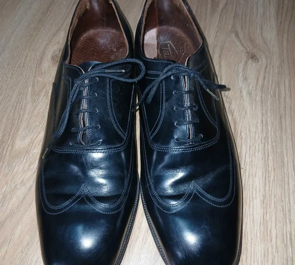 Chaussures homme cuir noir vintage