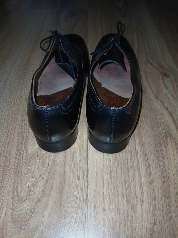 Chaussures homme cuir noir vintage, photo 4