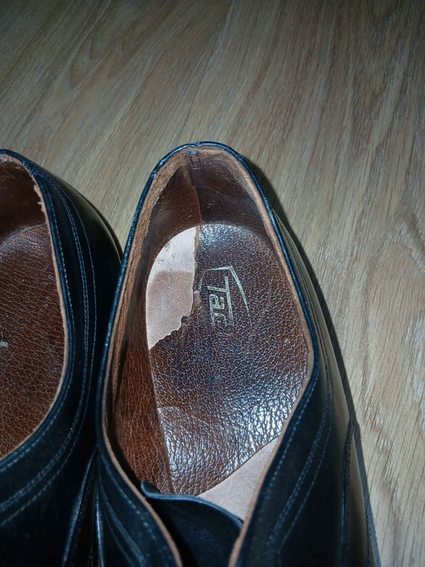 Chaussures homme cuir noir vintage, photo 7