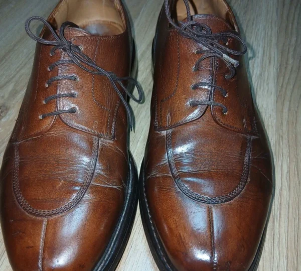 Chaussures vintage homme cuir marron