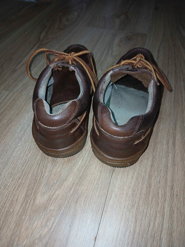 Chaussures bateau vintage homme tout cuir marron, photo 3