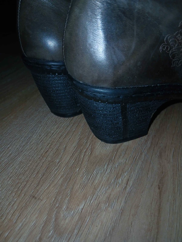 Bottines Rieker marron taupe à talon et lacets, photo 6