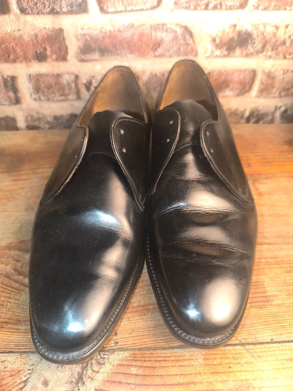 Chaussures de ville vintage en cuir noir UK 9,5 – homme, photo 2