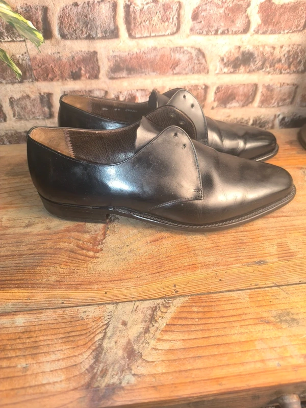 Chaussures de ville vintage en cuir noir UK 9,5 – homme, photo 3