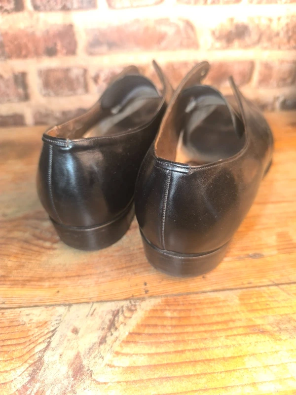 Chaussures de ville vintage en cuir noir UK 9,5 – homme, photo 4
