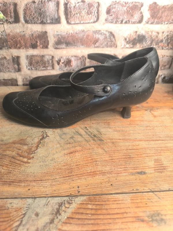 Escarpins babies Emilio Luca X noirs en cuir, photo 5