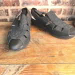 Sandales confort femme bleu marine à brides réglables