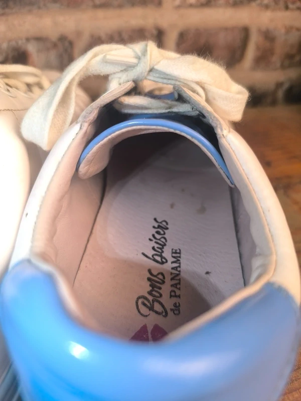 Baskets Bons baisers de Paname blanches et bleues, photo 7