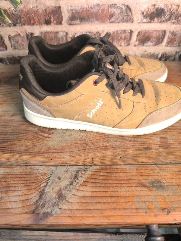 Baskets Schott NYC marron camel, photo 3
