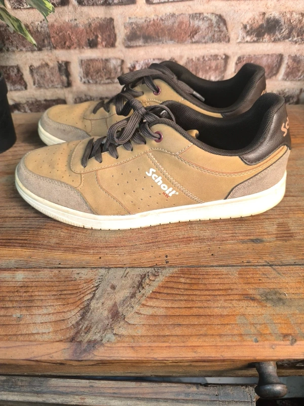 Baskets Schott NYC marron camel, photo 5
