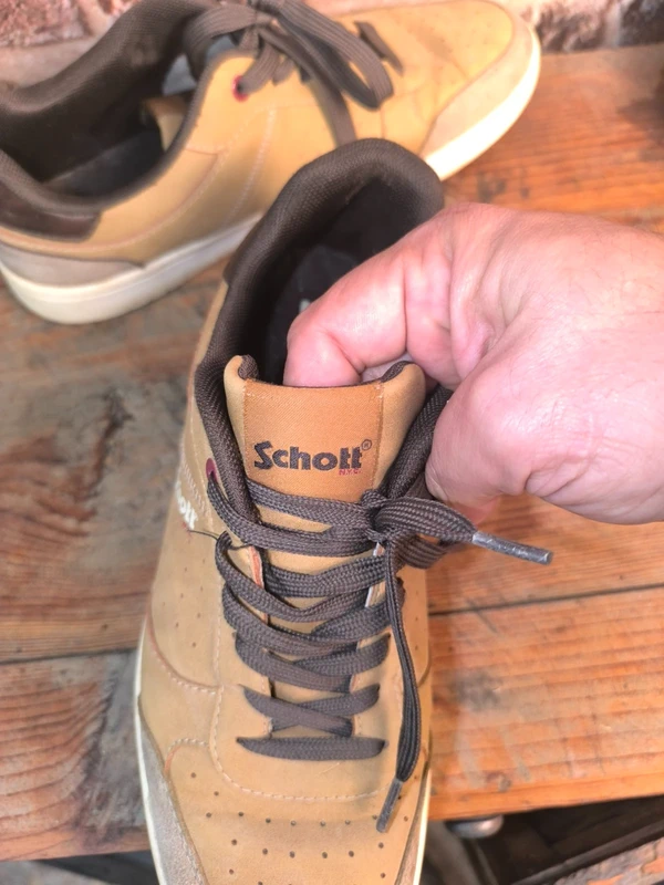 Baskets Schott NYC marron camel, photo 7